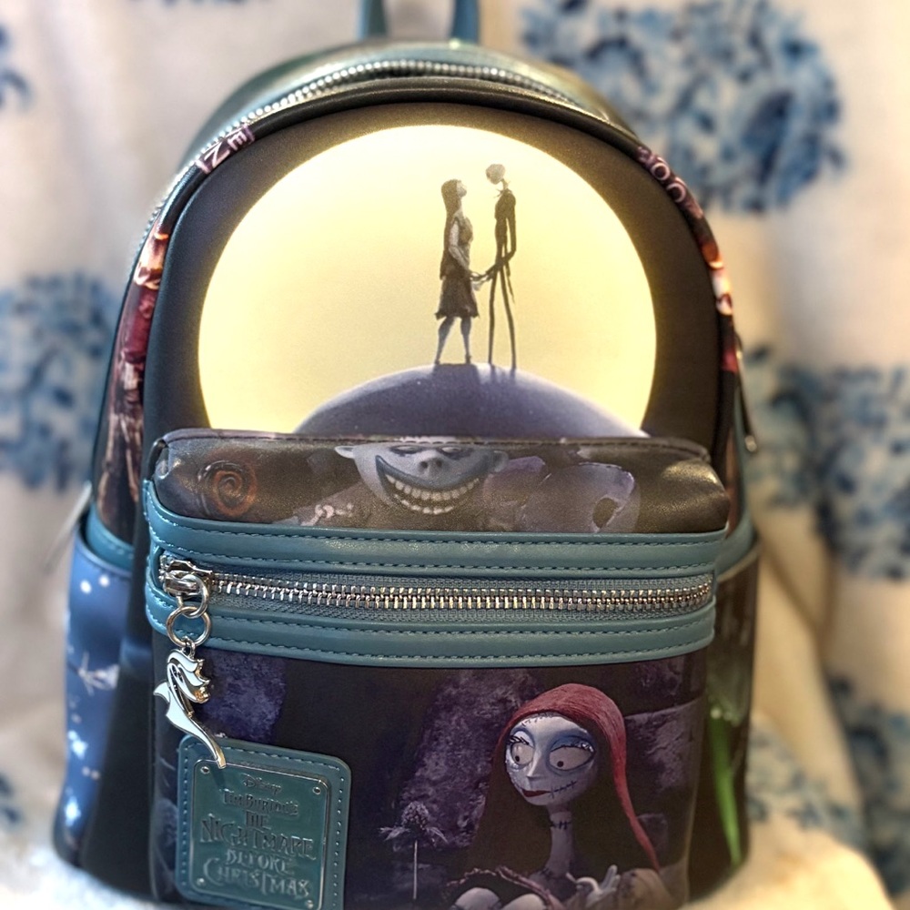 Loungefly Nightmare Before Christmas Backpack - Blue and Black